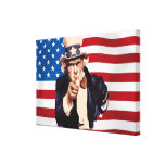 Uncle Sam Stretched Canvas Prints