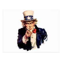 Uncle Sam Wants You! Postcard