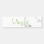 Uncle To Be (Green Script) Bumper Stickers