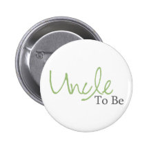 Uncle To Be (Green Script) Pin