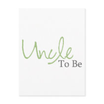 Uncle To Be (Green Script) Postcards