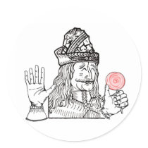 Uncle Vlad has a lollipop Round Sticker