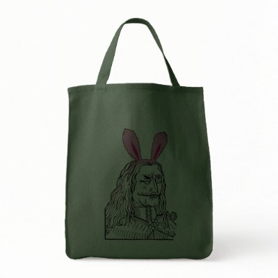 Uncle Vlad with bunny ears Canvas Bags by Boogybunny