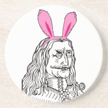Uncle Vlad with bunny ears Beverage Coasters