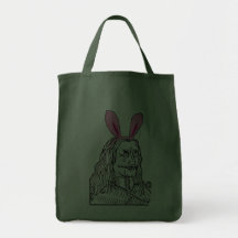 Uncle Vlad with bunny ears Canvas Bags
