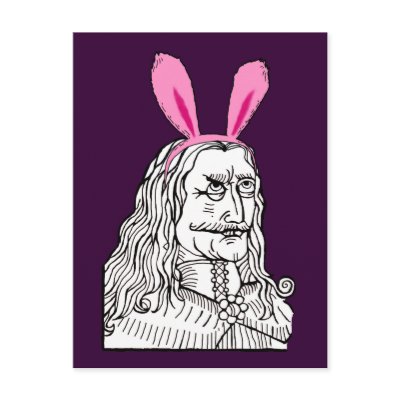 Uncle Vlad with bunny ears Postcard by Boogybunny
