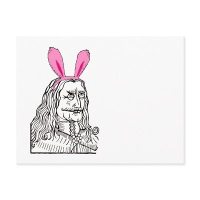 Uncle Vlad with bunny ears Postcard by Boogybunny