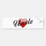 Uncle with Heart Graphic Bumper Stickers