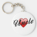 Uncle with Heart Graphic Key Chains