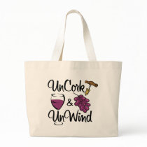 Uncork &amp; Unwind1 Canvas Bags
