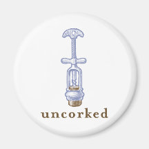 Uncorked Refrigerator Magnets