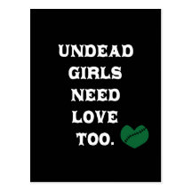Undead Girls Need Love Too Postcards