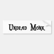 Undead Monk Bumper Sticker