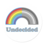 Undecided Rainbow stickers