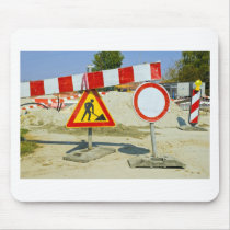 under construction mousepad