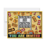Under Construction Theme Kids Party Invitation