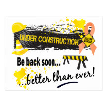 Under Construction Uterine Cancer Postcard
