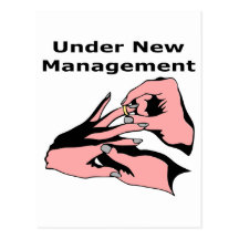 Under New Management Postcard