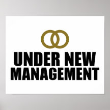 Under New Management Wedding Poster