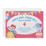 under the big top - childrens birthday invitations