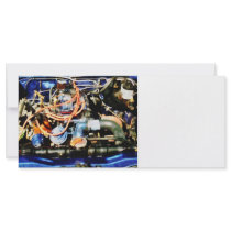 Under the Hood Abstract Customized Rack Card