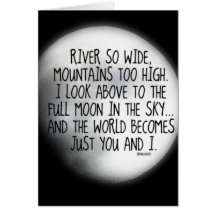 Under The Same Moon Poem Greeting Card
