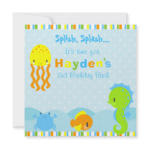 Under the Sea Birthday 5.25x5.25 Invitation