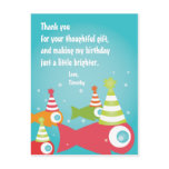 Under the Sea Fish Thank You Post Card postcards