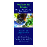 Under the Sea glass rack card