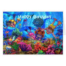 Under the Sea Happy Birthday Card