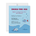 Under the sea kids birthday party invitation