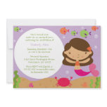 Under the sea mermaid birthday party invitation