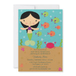 Under the sea mermaid birthday party invitation