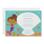 Under the sea mermaid birthday party invitation