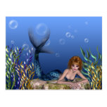 Under the Sea Redheaded Mermaid Postcards