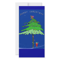 Under the Xmas Tree Photo Greeting Card