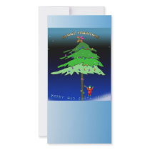Under the Xmas Tree Personalized Photo Card