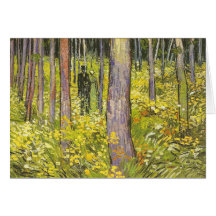 Undergrowth with Two Figures, Vincent van Gogh Greeting Cards