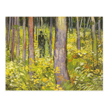 Undergrowth with Two Figures, Vincent van Gogh Postcard