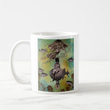 Undersea Steampunk Jellyfish Coffee Mugs