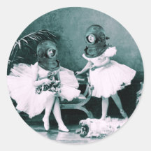 Underwater Ballet Round Stickers