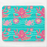 Underwater Pink Octopus Pattern Mousepad