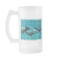Underwater Whales Beer Mug