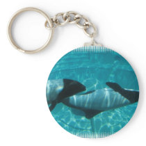 Underwater Whales Keychain