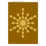 Undulating Gold Christmas Snowflake Greeting Cards