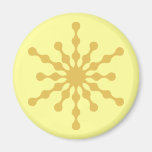 Undulating Gold Christmas Snowflake Magnets