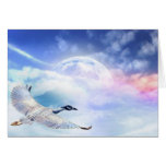 Unearthly Migration Egret in Space Cards