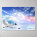 Unearthly Migration Egret in Space posters