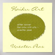 Uneaten Peas Haiku Art Print