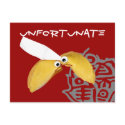 'unfortunate' fortune cookie humourous parody postcards
